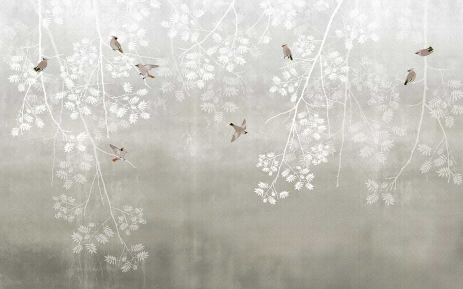 Birds flying birds on branches Birds flying birds on branches