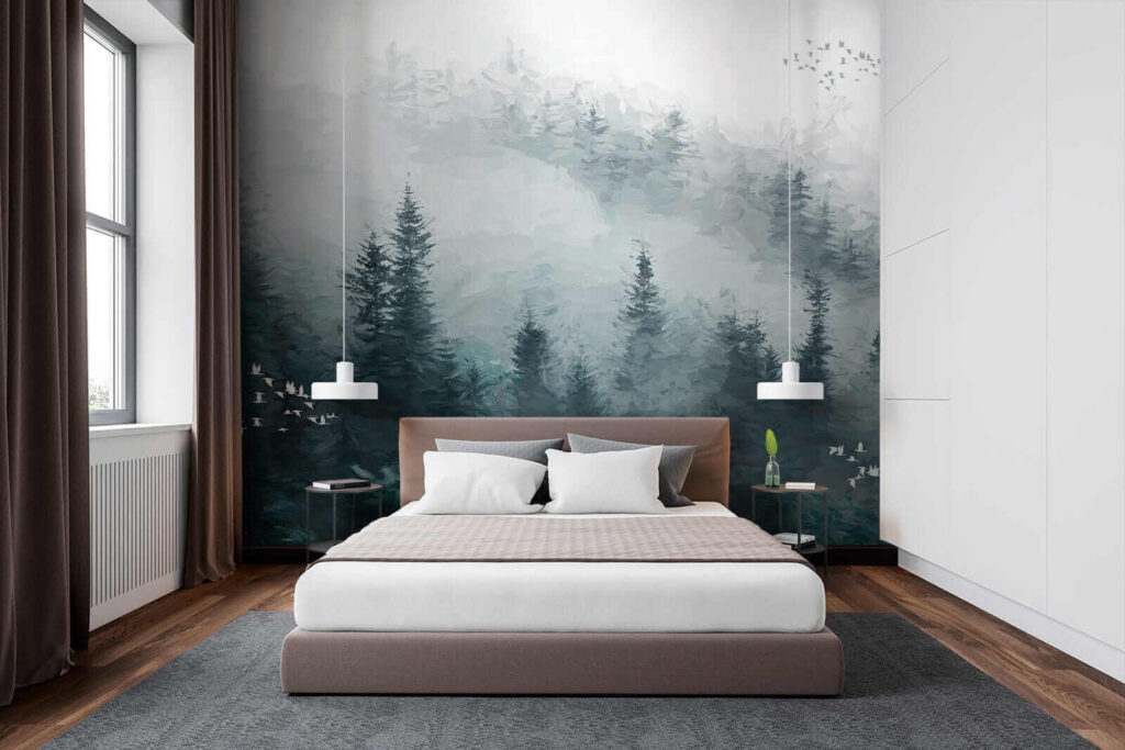 Туманний ліс з птахами, що літають u23921pib1 1024x683 - Туманний ліс з птахами, що літають - tegory