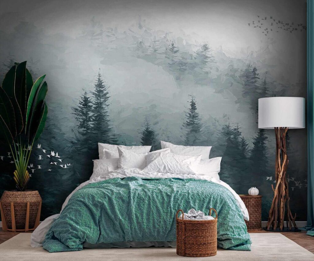 Туманний ліс з птахами, що літають u23921pib2 1024x853 - Туманний ліс з птахами, що літають - tegory