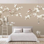 Фотошпалери Пара птахів на гілці дерева