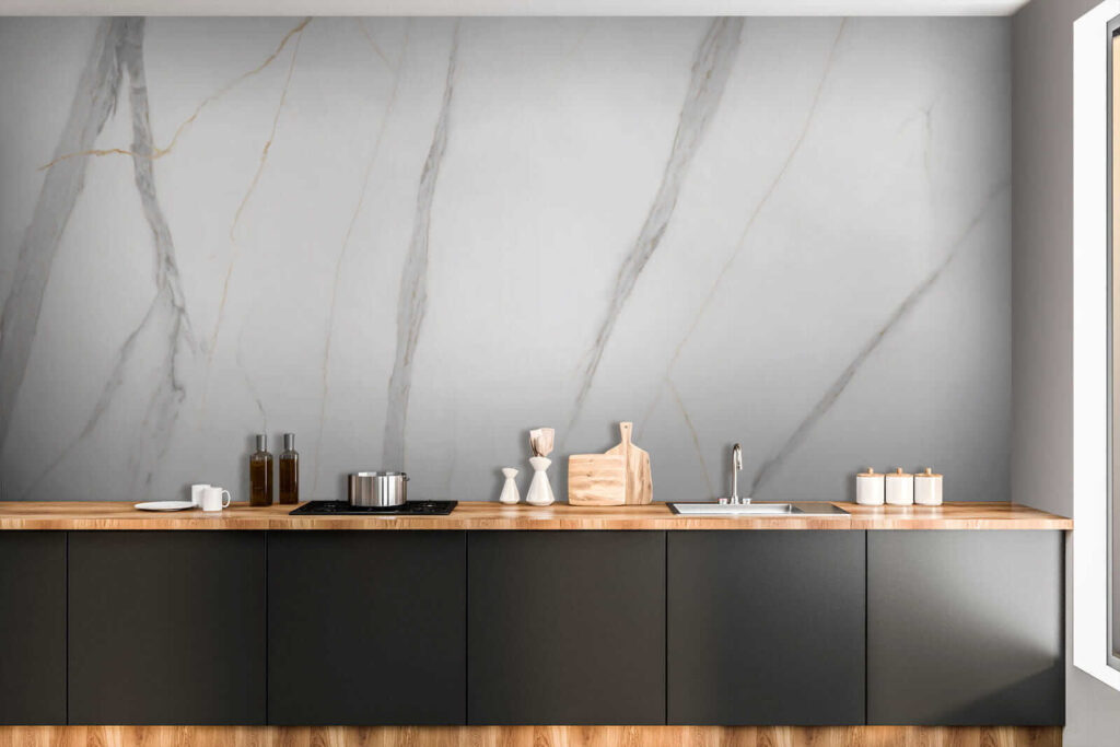 Elegant white marble with veins