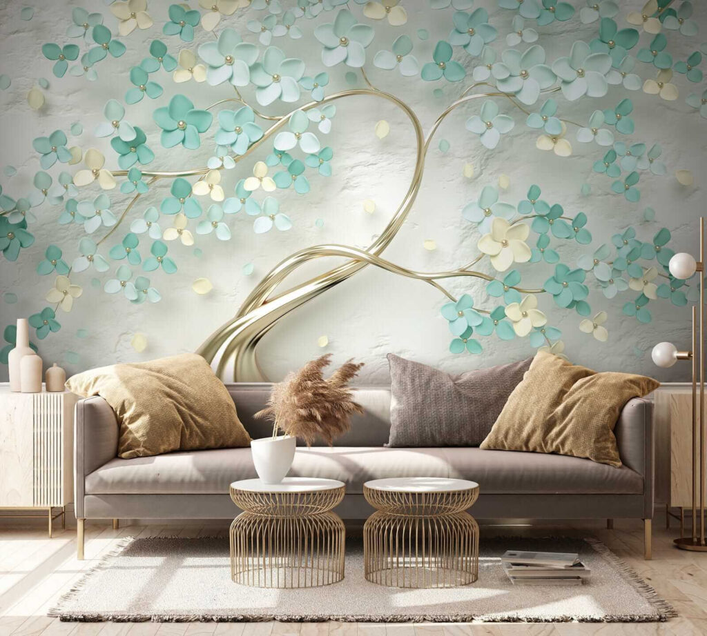 Tree with flowers and leaves Tree with flowers and leaves