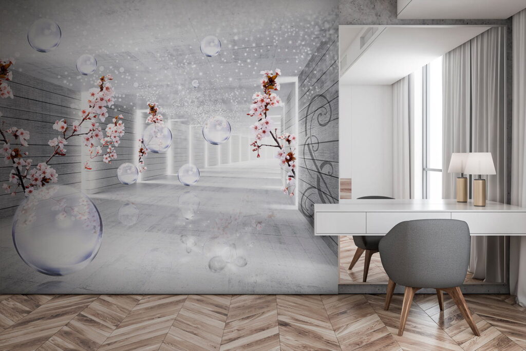 Біла кімната з квітами та бульбашками u52629piw1 1024x683 - Біла кімната з квітами та бульбашками - tegory