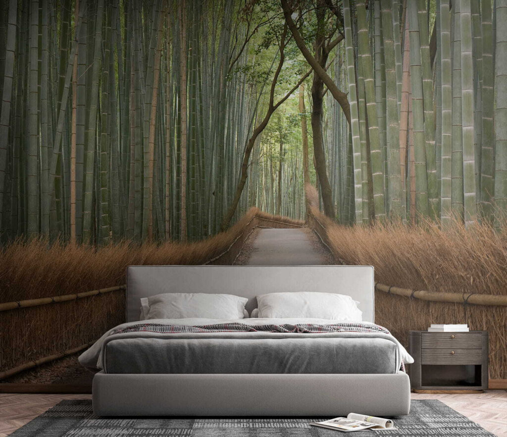 Path through a bamboo forest Path through a bamboo forest