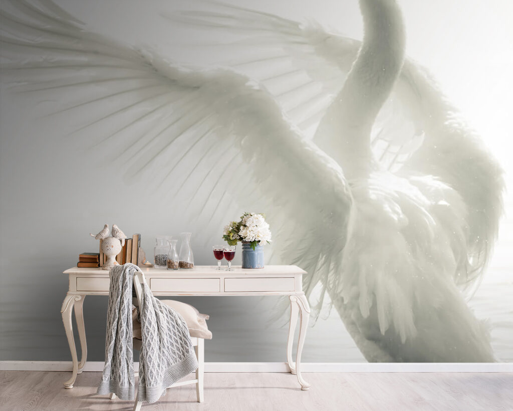 u56919pig5 1024x819 - Білий лебідь з розправленими крилами у воді - tegory