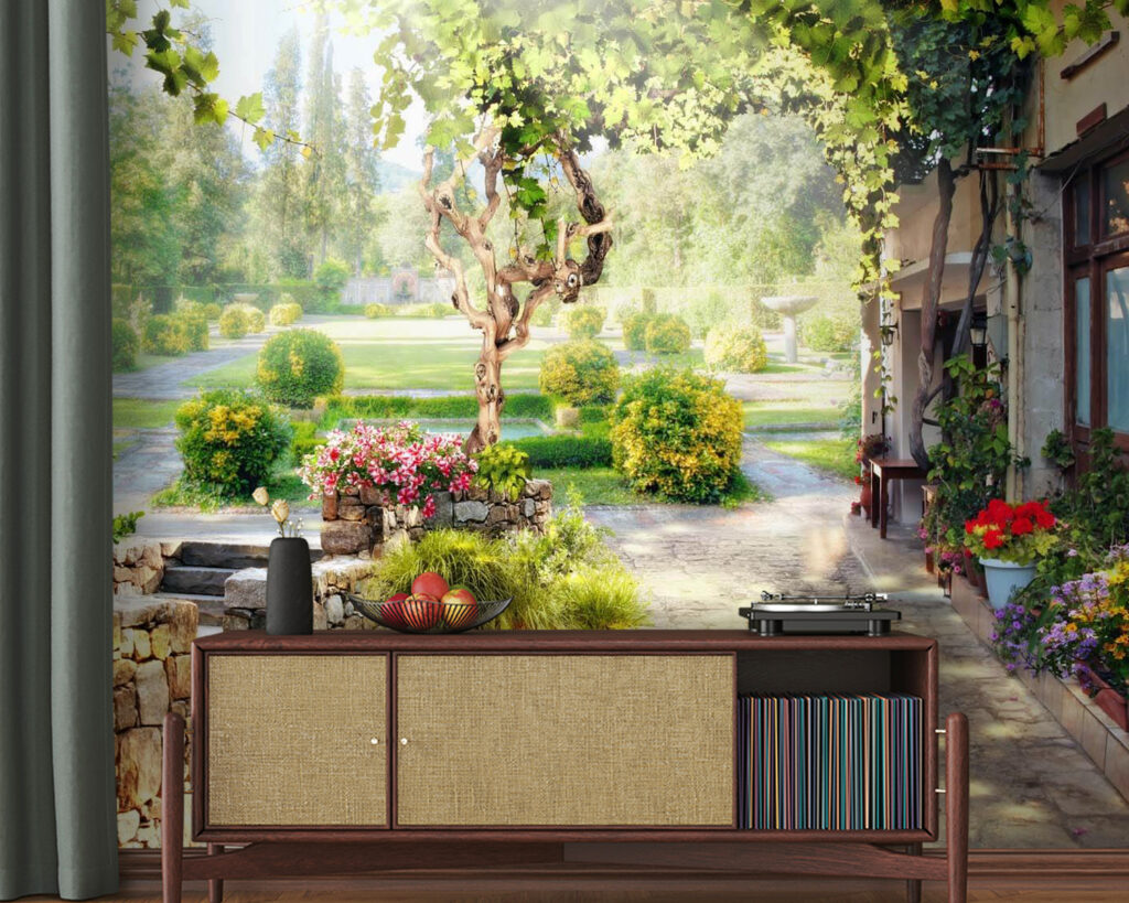 Кам'яна доріжка з деревом і квітами u60046pig20 1024x819 - Кам'яна доріжка з деревом і квітами - tegory