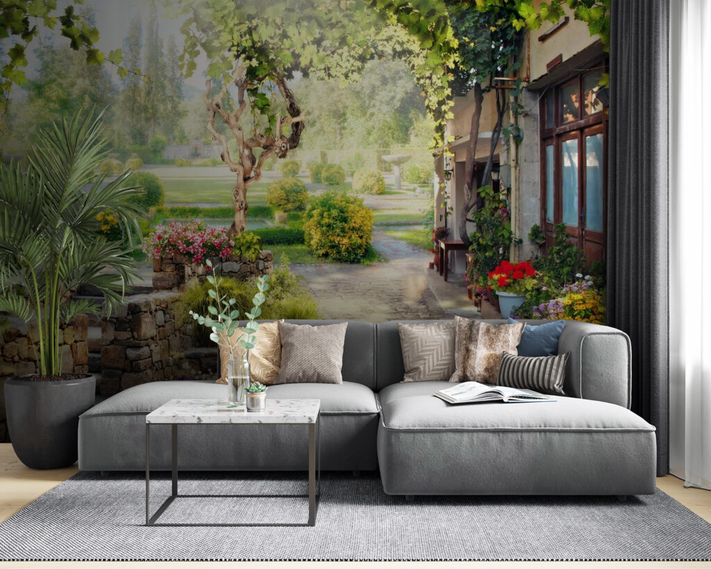 Кам'яна доріжка з деревом і квітами u60046pig53m 1024x819 - Кам'яна доріжка з деревом і квітами - tegory