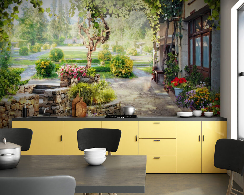 Кам'яна доріжка з деревом і квітами u60046pik83 1024x819 - Кам'яна доріжка з деревом і квітами - tegory