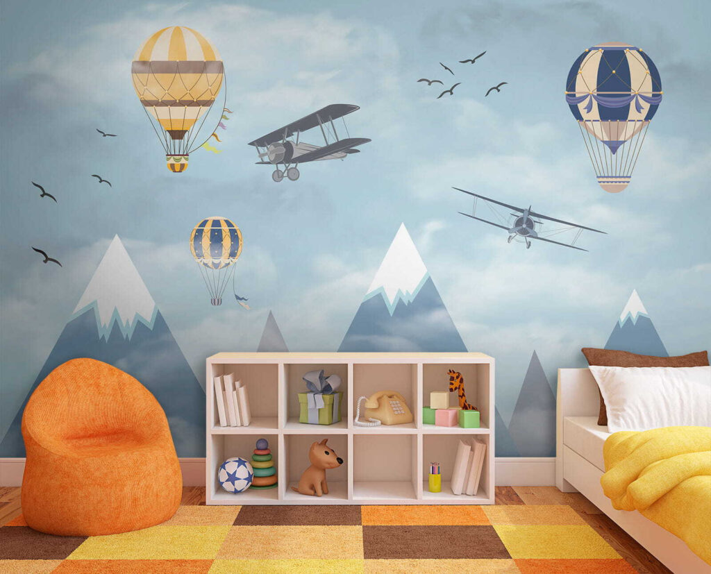 Group of airplanes flying in the sky