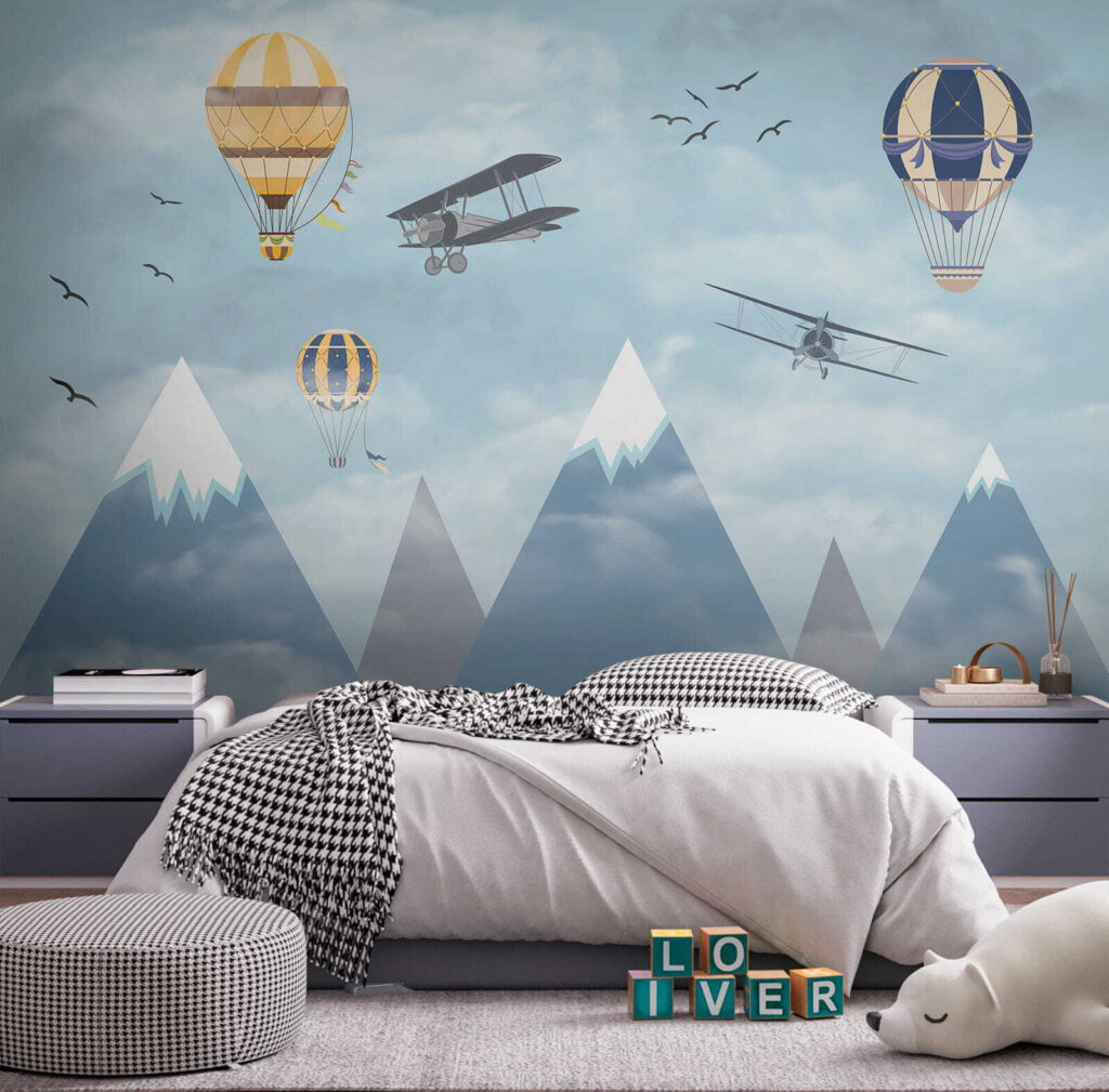 Group of airplanes flying in the sky