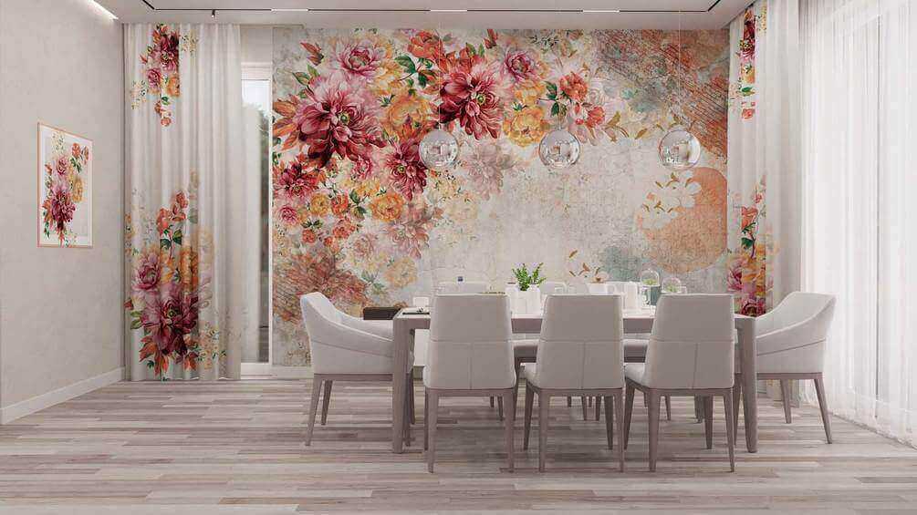 u60545piq1 - Квітковий візерунок з вінтажними текстурами - tegory