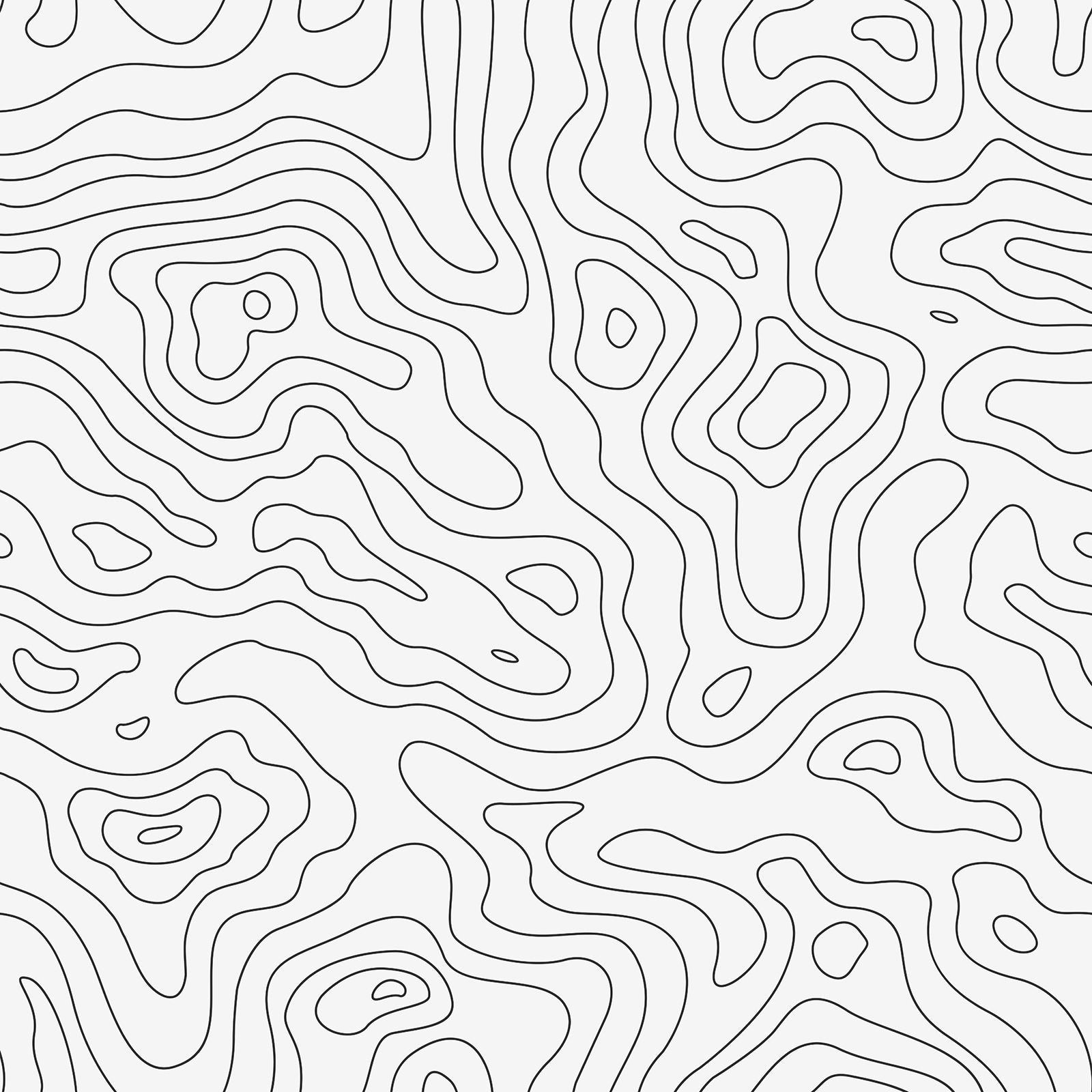 Black and white contour lines Black and white contour lines
