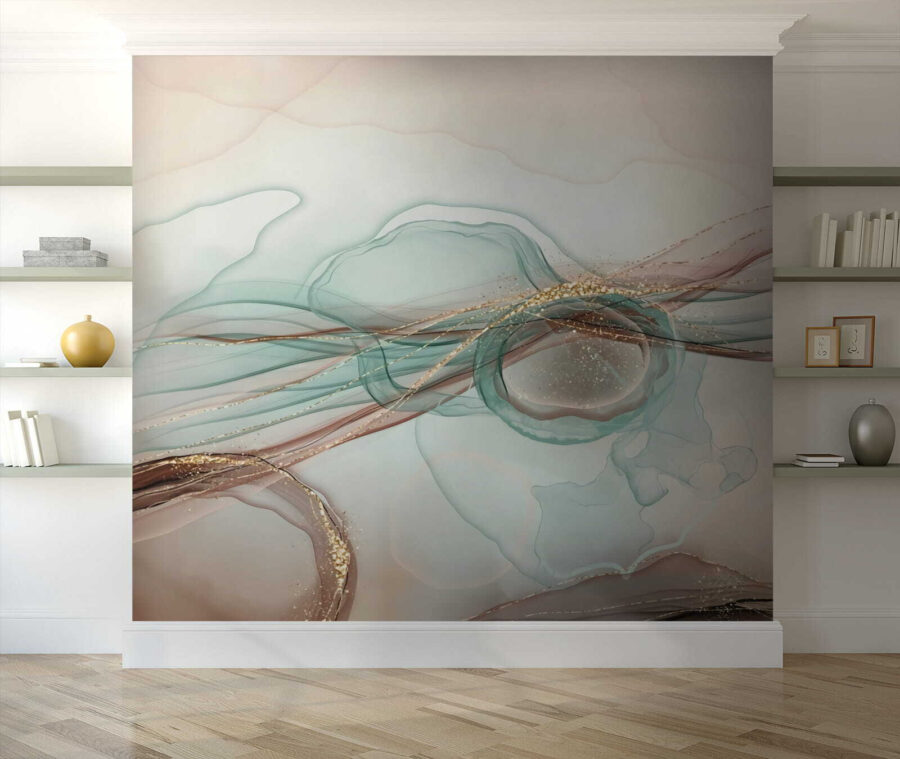 Abstract waves in soft pastel tones Abstract waves in soft pastel tones