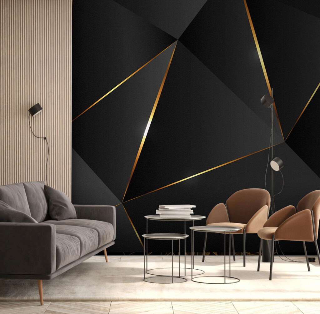 Abstract shapes with shimmering lines Abstract shapes with shimmering lines