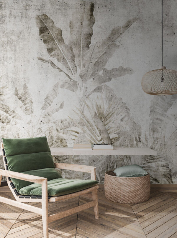 Faded leaves on a textured background