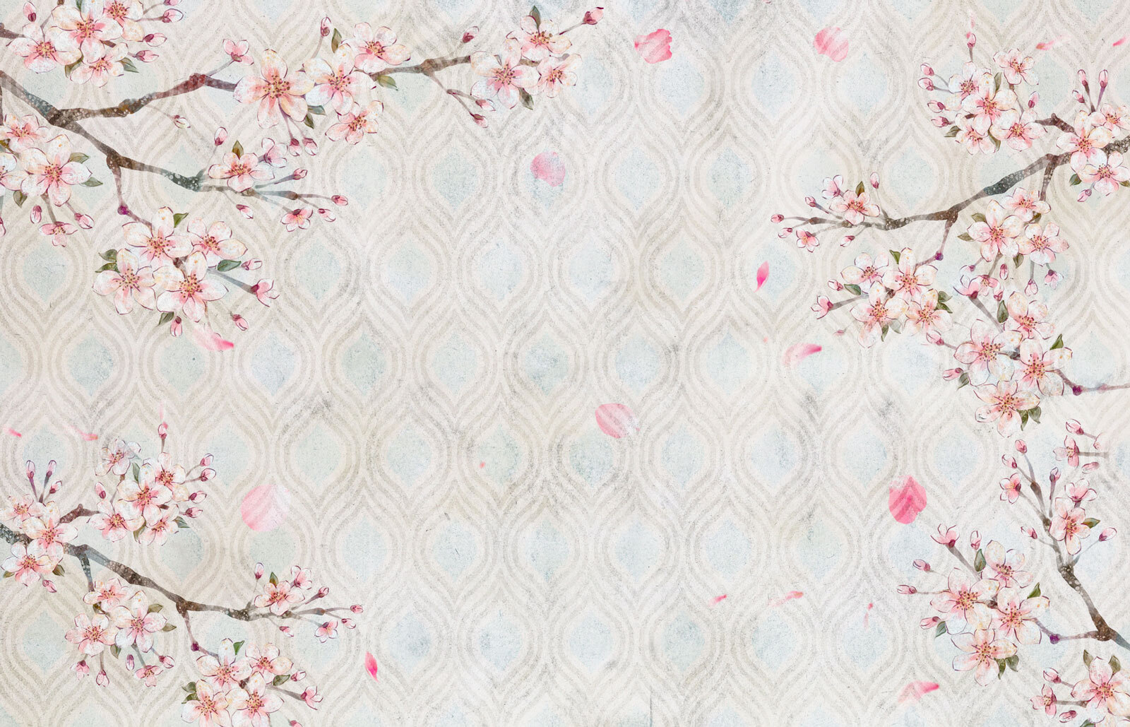 White and pink floral pattern