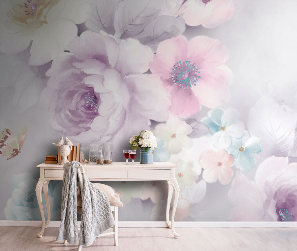 Soft blooms in pastel hues