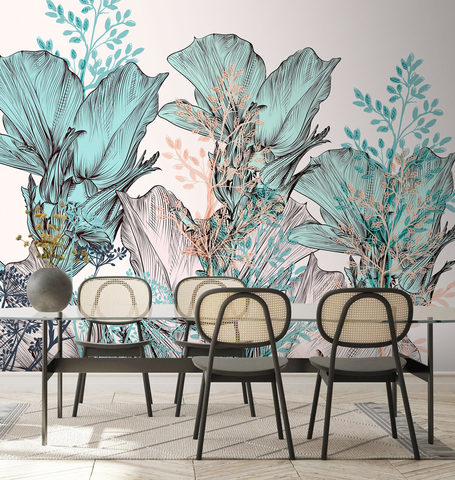 u74399piq1m - Ніжний ботанічний пейзаж мрій у відтінках - tegory