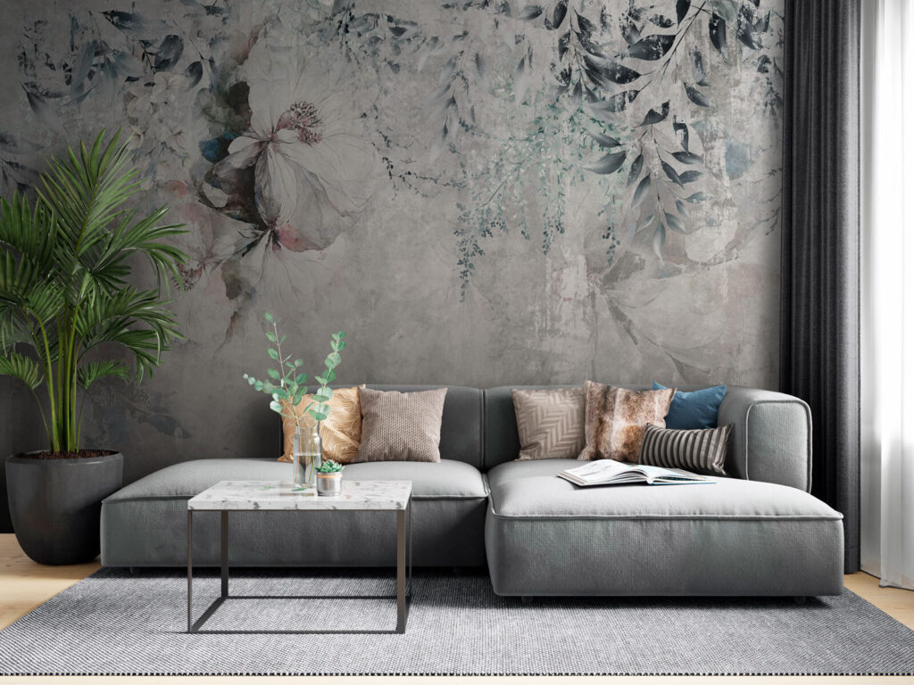 Painting of flowers and leaves Painting of flowers and leaves