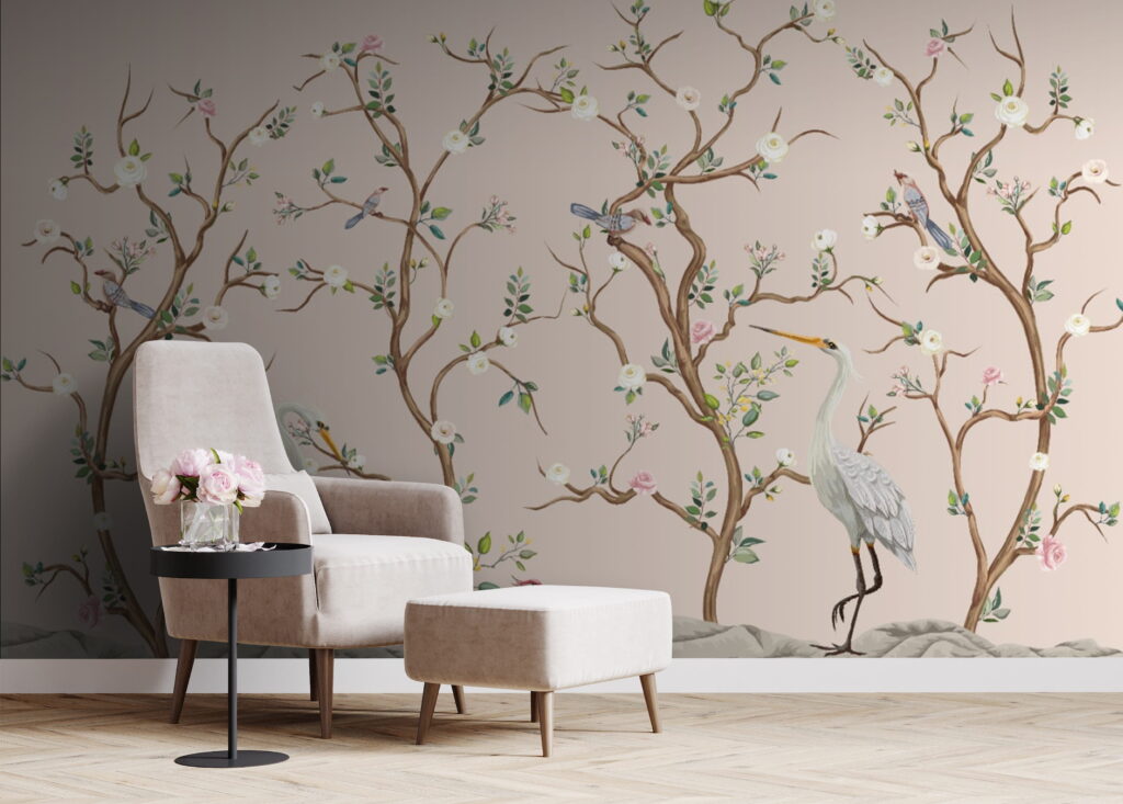 u79607pig1 1024x733 - Шпалери з птахами та квітами - tegory