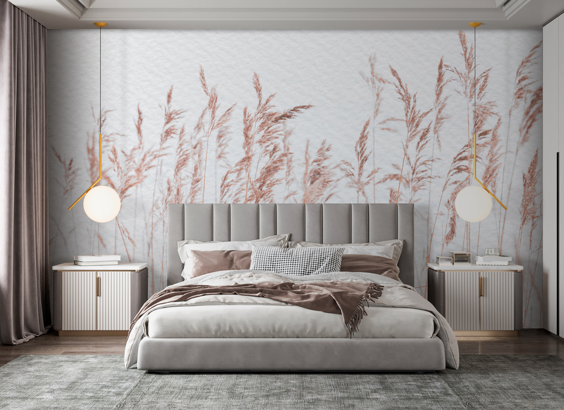 Delicate grasses against a soft backdrop