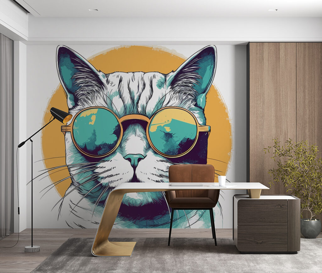 A cat wearing sunglasses