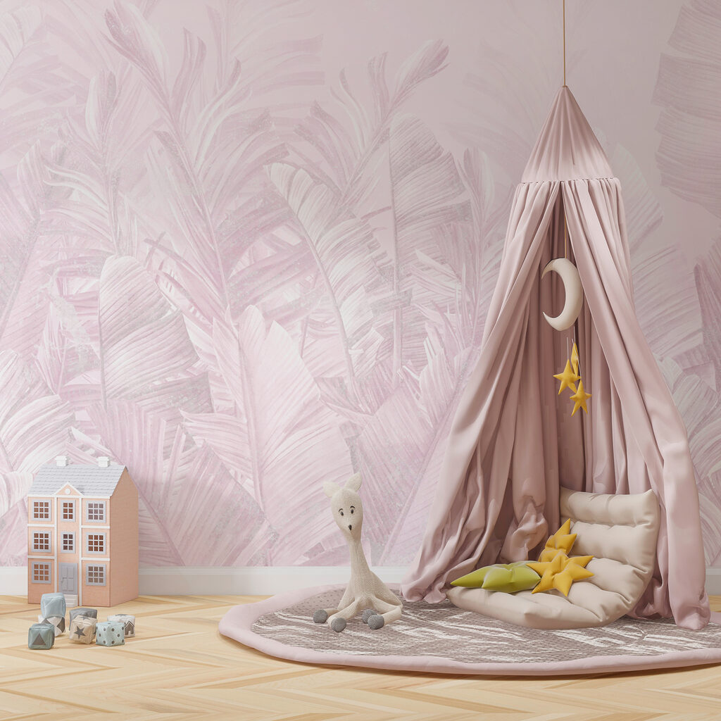 Soft pastel leaves in gentle arrangement