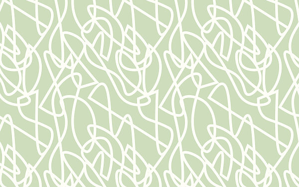 A pattern of white lines on a green background