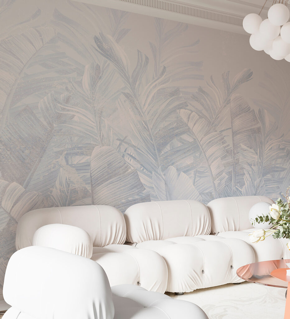 A white leafy pattern A white leafy pattern