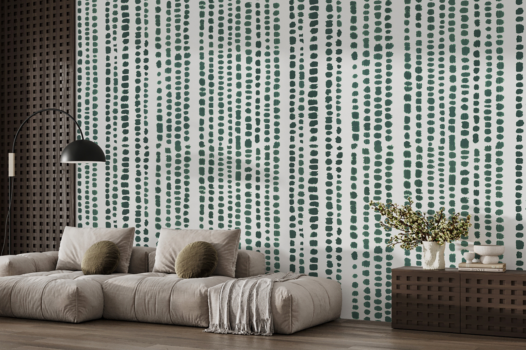 A green and white pattern