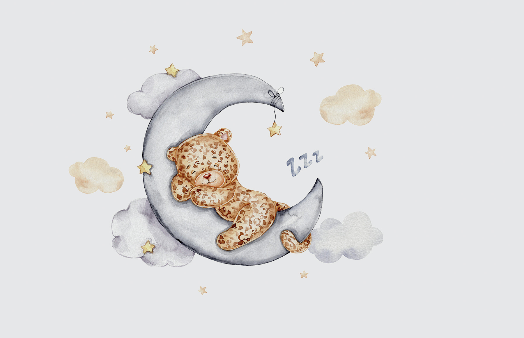A teddy bear sleeping on the moon A teddy bear sleeping on the moon