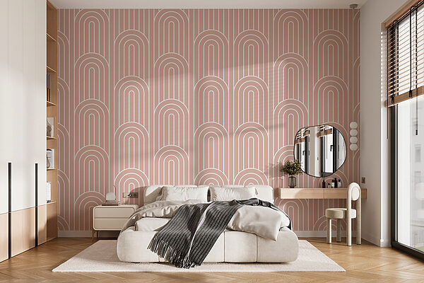 A pattern of white and pink lines A pattern of white and pink lines