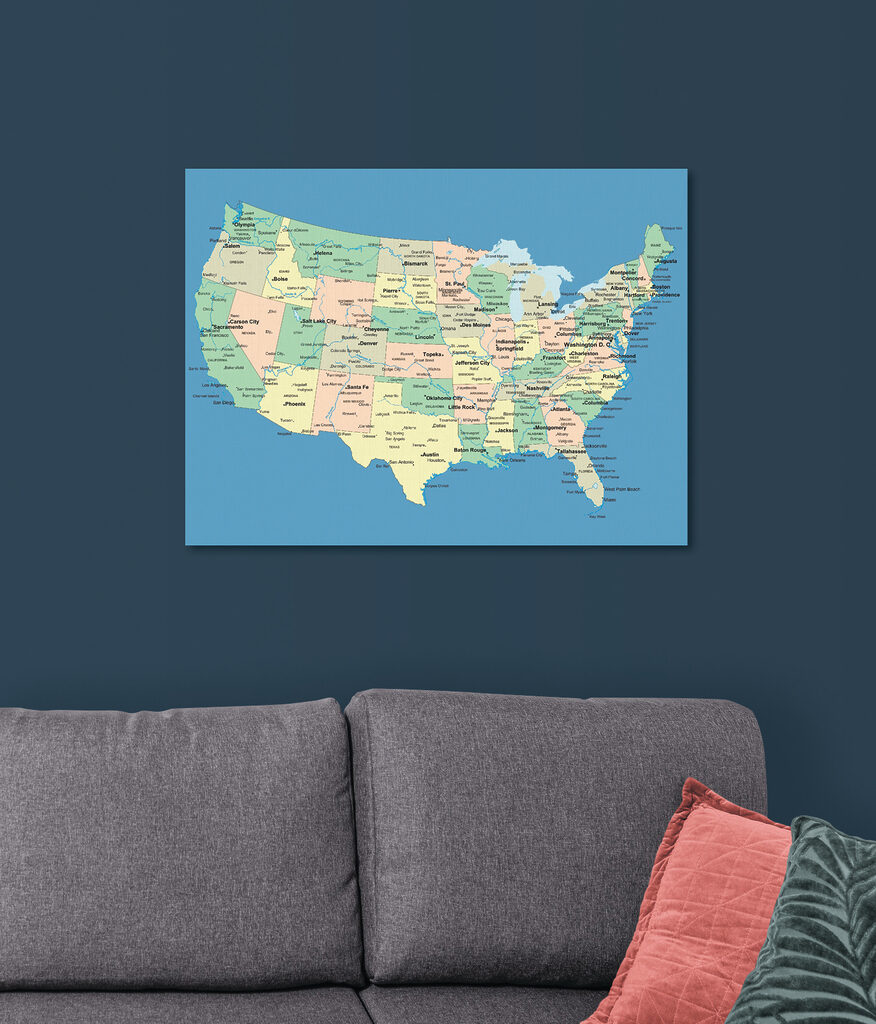 A map of the united states A map of the united states