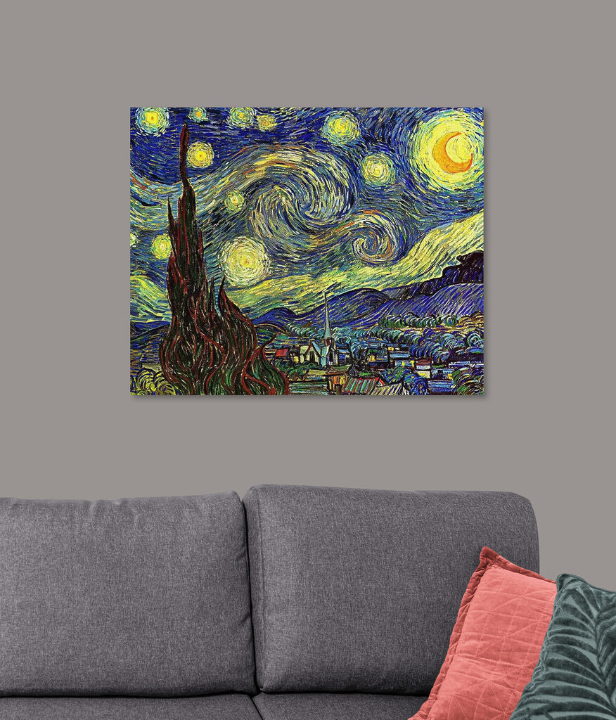 A painting of a starry night A painting of a starry night