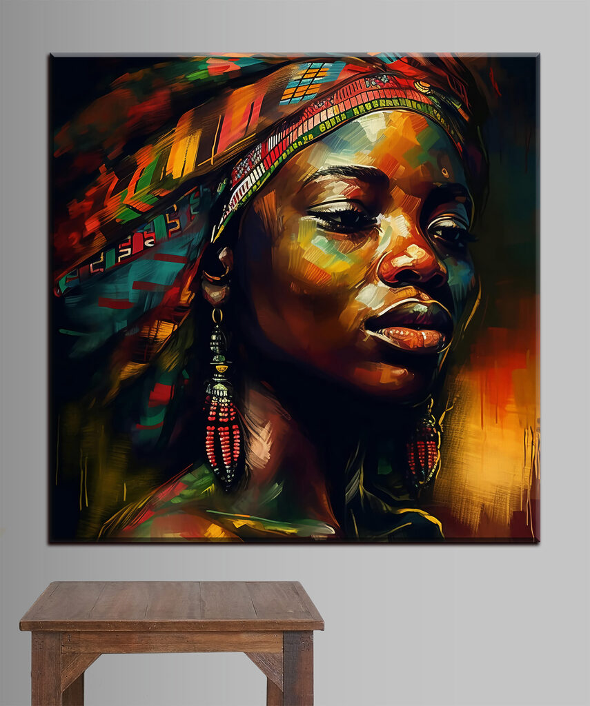 A woman with a head wrap A woman with a head wrap