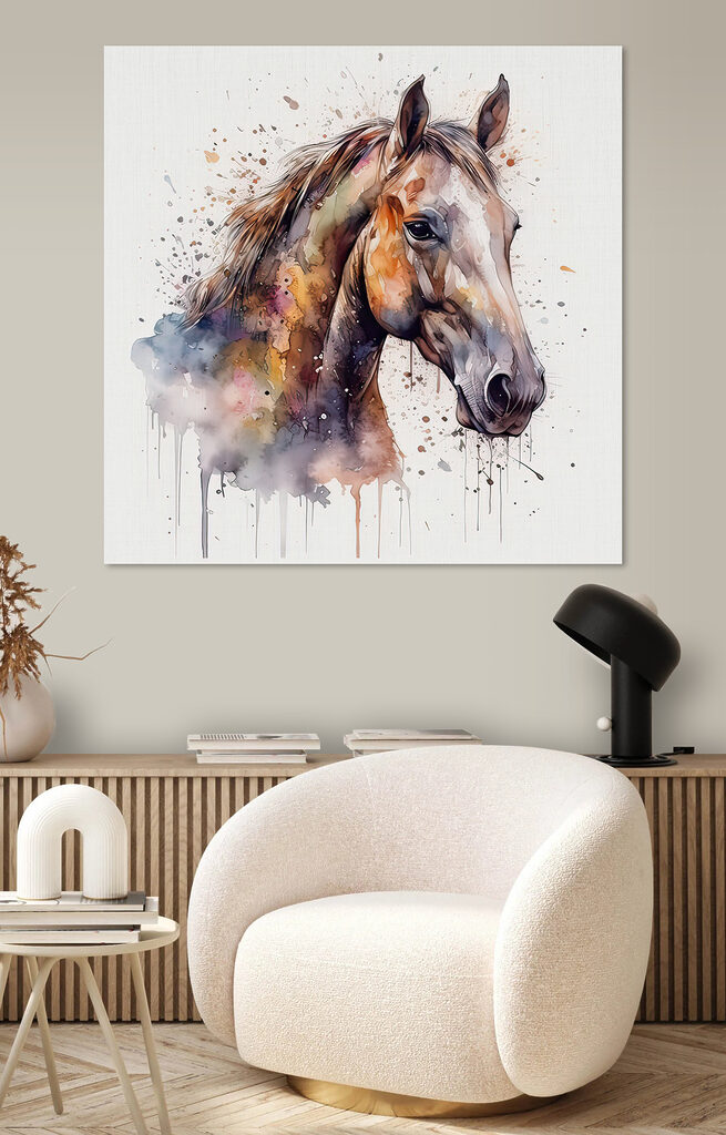 A painting of a horse