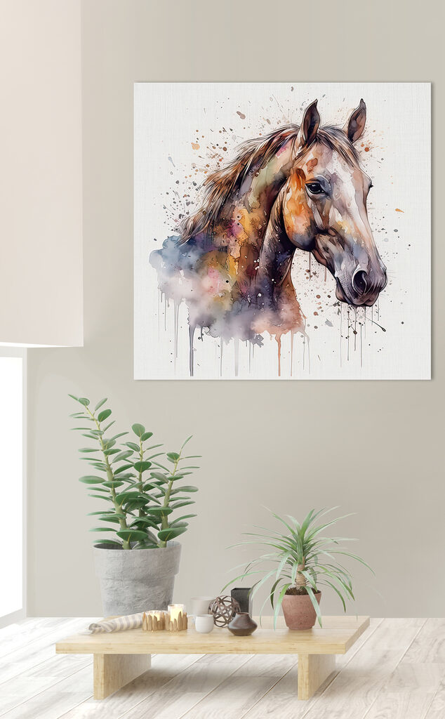 A painting of a horse