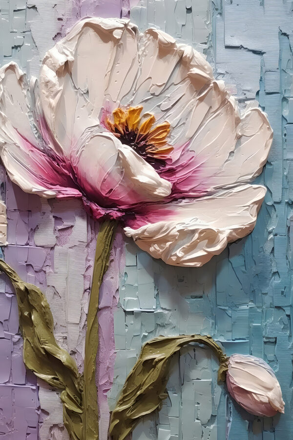A painting of a flower A painting of a flower