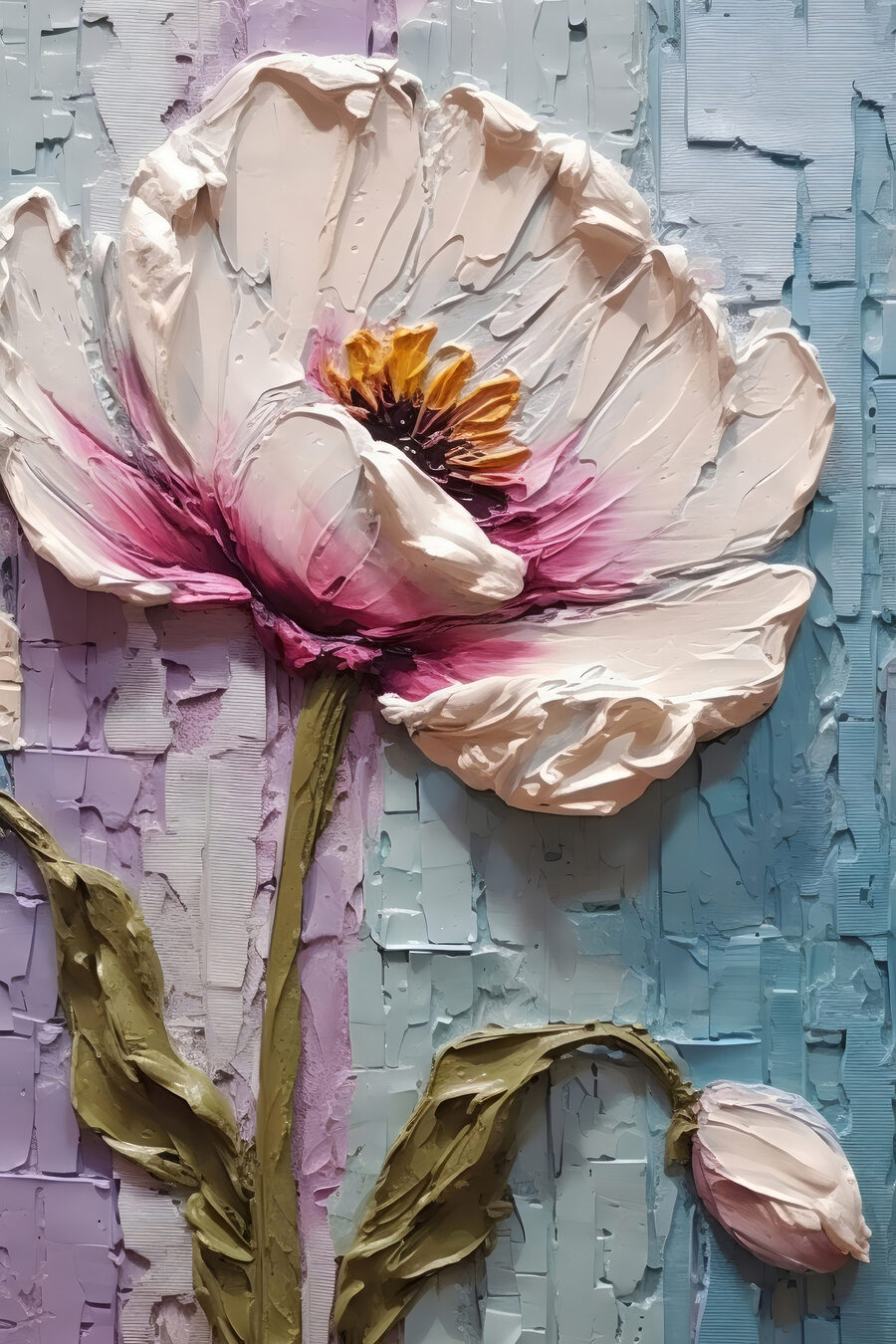 A painting of a flower A painting of a flower
