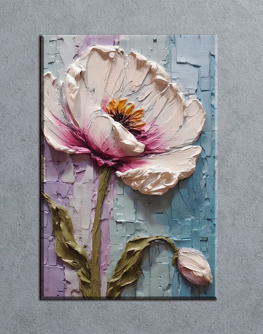 A painting of a flower A painting of a flower