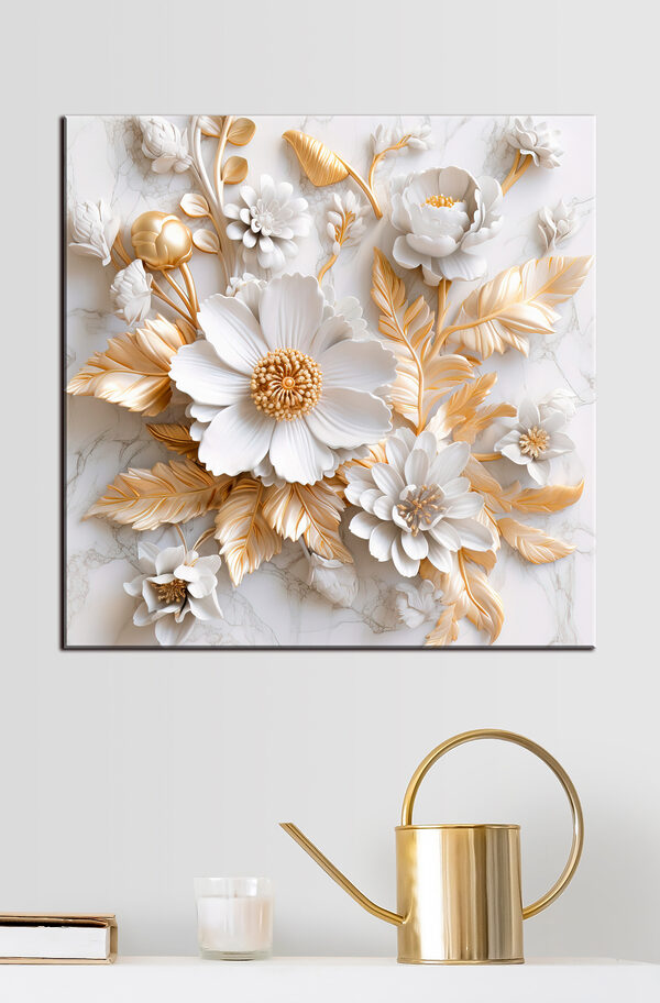 Elegant Floral Design in Cream and Beige Elegant Floral Design in Cream and Beige