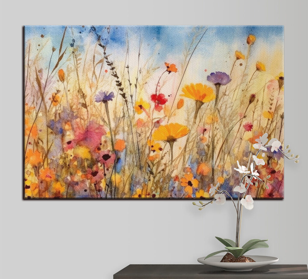 A watercolor painting of flowers A watercolor painting of flowers