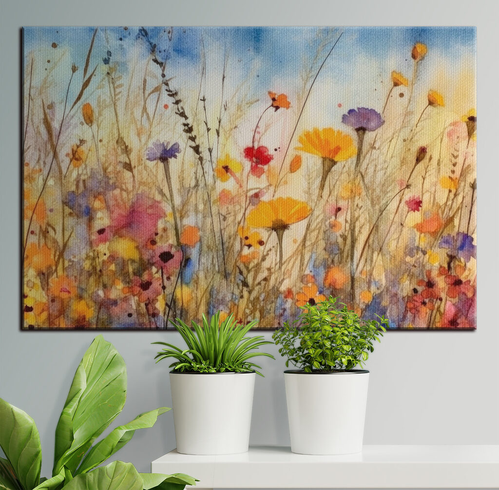 A watercolor painting of flowers A watercolor painting of flowers