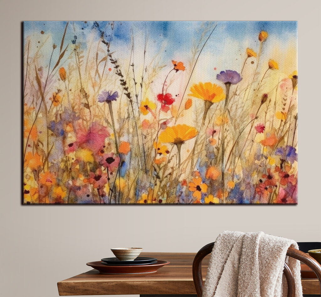 A watercolor painting of flowers A watercolor painting of flowers