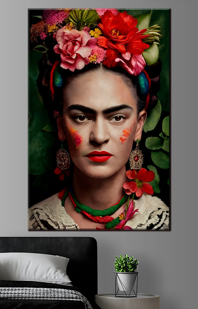 A woman with flowers in her hair A woman with flowers in her hair