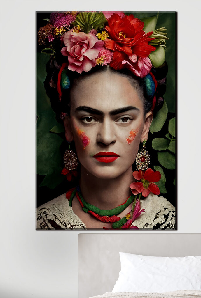 A woman with flowers in her hair A woman with flowers in her hair