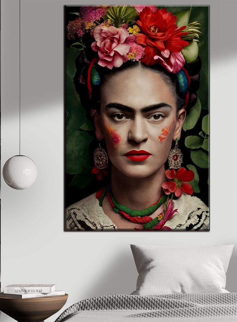 A woman with flowers in her hair A woman with flowers in her hair