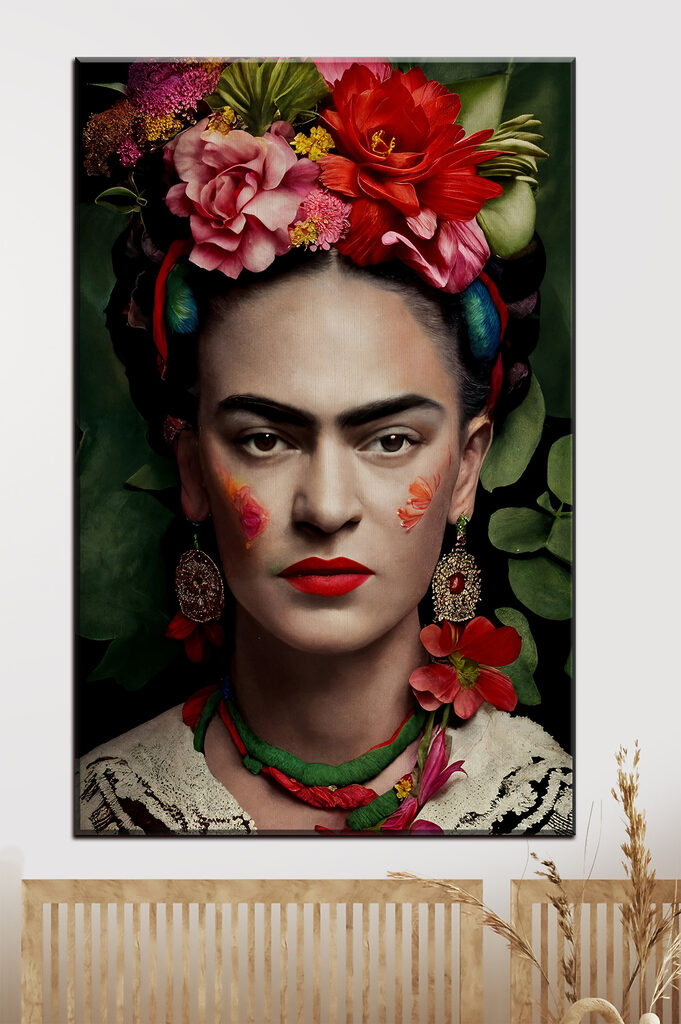 A woman with flowers in her hair A woman with flowers in her hair