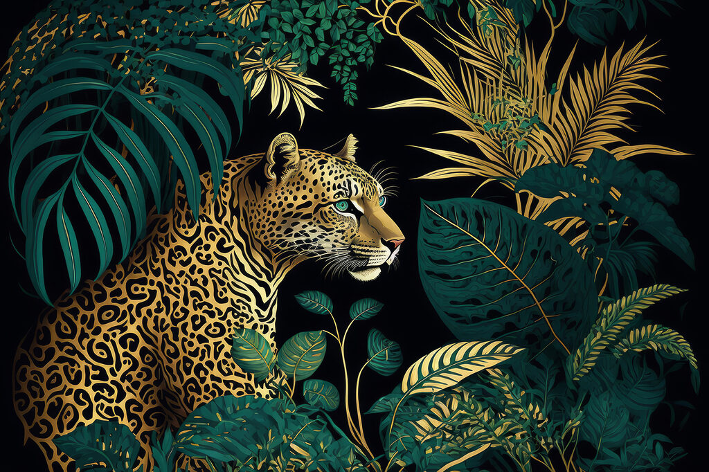 A leopard in the jungle A leopard in the jungle