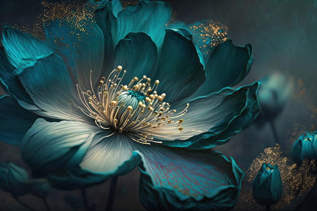 A close up of a flower